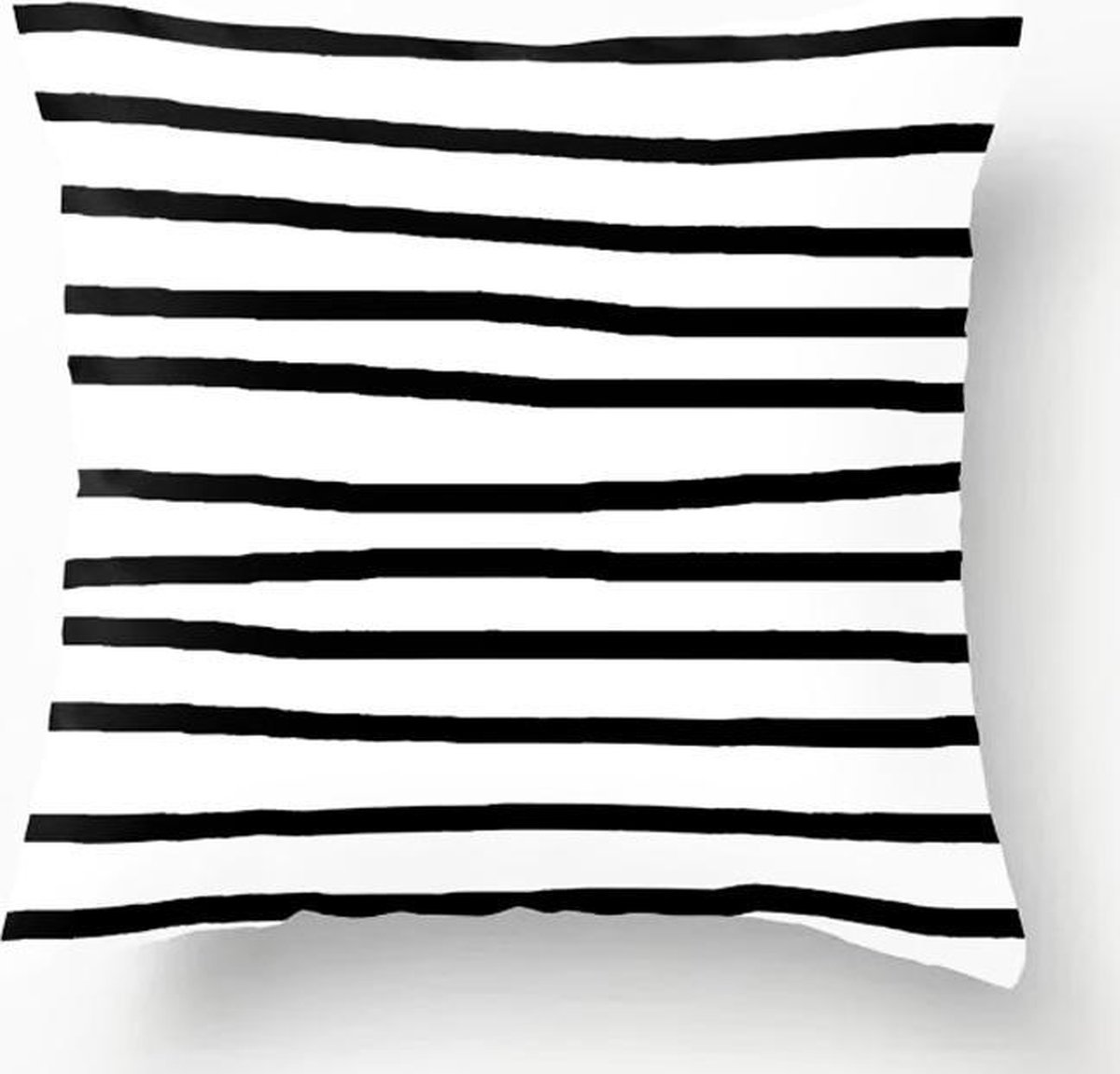 Systematisch werkelijk vriendelijk Kussenhoes Stripes Zwart Wit | Kussen 45 x45 cm met Rits | bol.com