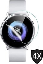 Screenprotector geschikt voor Samsung Galaxy Watch Active 2 (40 mm) - PET Glas Folie Screen Protector - 4 Stuks