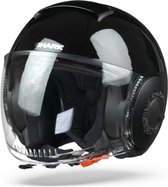 Shark Nano Swarovski Dual Black Blk Zwart Jethelm - Motorhelm - Maat XS