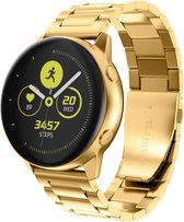 Metalen Armband Voor Samsung Galaxy Watch Active 1/2 40/44 MM Horloge Band Strap - iWatch Schakel Polsband RVS - Inclusief Inkortset - Goud Kleurig