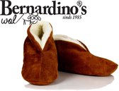 Bernardino Pantoufles Espagnoles Unisexe - cognac - Taille 48-100% laine