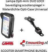 Opti-Arm scooterspiegel mount met waterdichte smartphone case