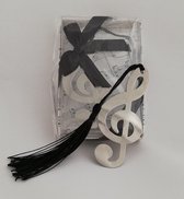 Boekenlegger - Muzieksleutel - Metaal - 8.5 x 3.5 cm