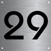RVS huisnummer 12x12cm nummer 29