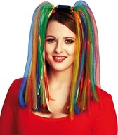 Rubie's Haarbandpruik Regenboogtule Multicolor
