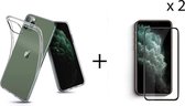 iPhone Pro Max 2 x silicoon doorzichtig + 2 x glas protector gehard