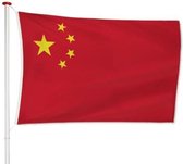 Vlag China - chinese vlag - met poolgeleider- 90/150cm -vlaggen