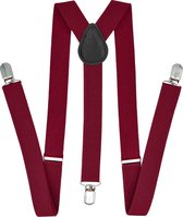 Fako Fashion® - Bretels - Effen - 100cm - Bordeaux Rood