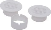 SENCYS rond kunststof ventilatie / deurrooster-set diameter Ø 40mm | WIT