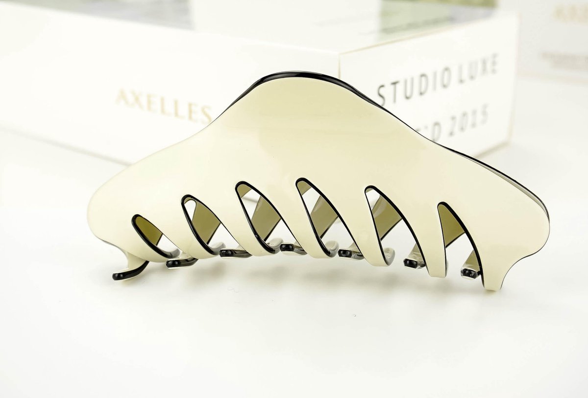 Luxe Haarklem 12 cm (Sierklem) in geschenkdoos (gebroken wit)