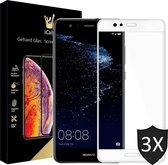 Huawei P10 Lite Screenprotector - Tempered Gehard Glas - Full Screen Volledig Beeld - iCall - 3 Stuks