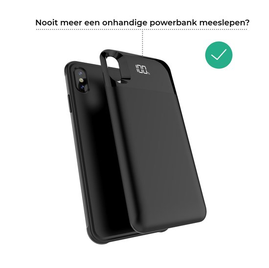 Ehivo Draadloos Oplaadbare Power Case - 5000 mAh - iPhone Xs/X - Zwart |  Draadloos... | bol.com