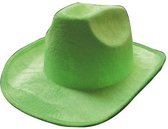 Partyline Cowboyhoed - Neon Groen - Verkleedhoofddeksel