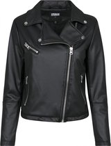 | Maat 36 Imitatie Leren Biker jas voor Dames – Zwart | Maat 36 Imitatie Leren Biker jas voor Dames – Zwart