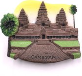 Akyol - Cambodja magneet - Angkor Wat - Koh Rong - Phnom Penh - Koelkastmagneet Hobby verzamel Koelkastbutton Kado Cadeau