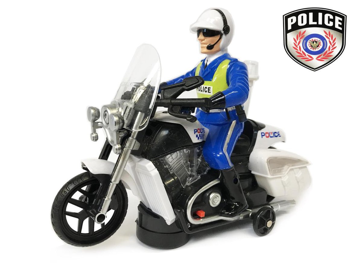 Dickie - Moto Police 15cm - Jouet pour Enfant - Son et Lumière