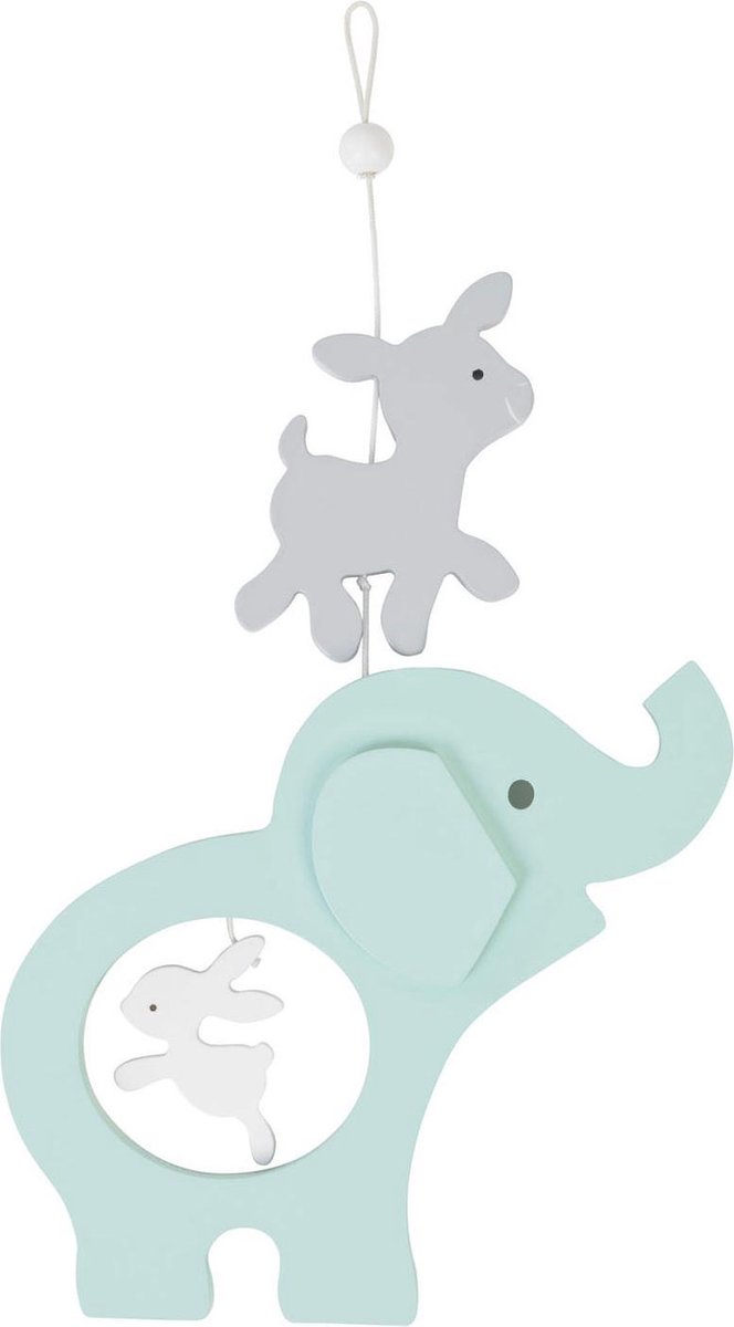 BAMBAM Houten Mobiel Olifant, Konijn, Lammetje