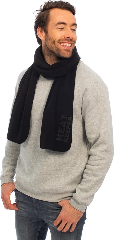 enkel gemeenschap jukbeen Heat Keeper Thermo fleece heren sjaal zwart - One size | bol.com