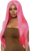 Long straight center part wig