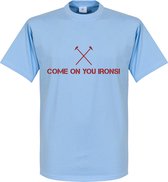 Come On You Irons T-shirt - Lichtblauw - L