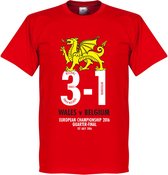 Wales - België 3-1 Euro 2016 T-Shirt - S
