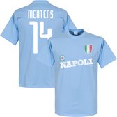 Napoli Mertens 14 Team T-Shirt - Lichtblauw - XS