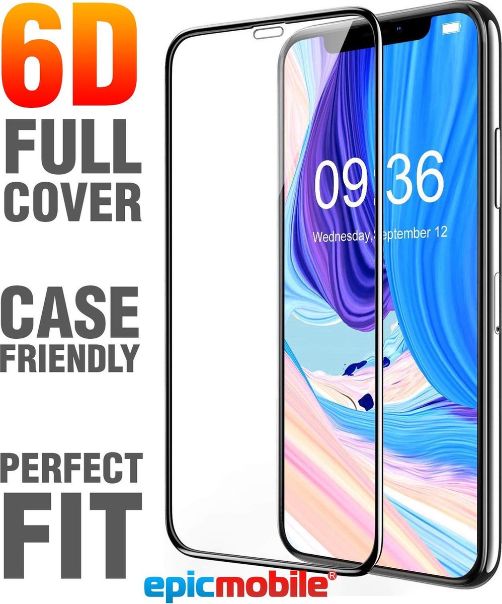 Screenprotector geschikt voor iPhone 11 Pro 6D Full Cover Screenprotector - Case friendly - Perfect fit - Premium Quality - EPICMOBILE