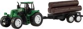 Toi-toys Tractor Met Boomstam Groen 42 Cm