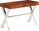 Computer bureau Massief Acacia Hout (Incl organizer) 110x50x76 cm - Computerbureau - Werktafel - Schrijftafel - Tekentafel