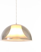 MEO Grado Hanglamp - Eetkamer & Woonkamer Lamp - Elegante Semi-Transparante Kap - Zilver