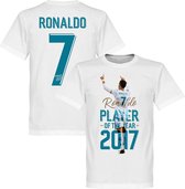 Ronaldo Player Of The Year 2017 T-Shirt - Kinderen - 116