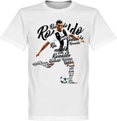 Ronaldo Juventus Script T-Shirt - Wit - M