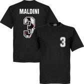 Maldini AC Milan 3 Gallery T-Shirt - Zwart - M