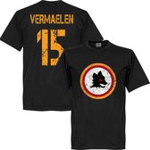 AS Roma Retro Vermaelen 15 T-Shirt - Zwart - S