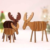 Set van 3 houten rendieren - Puzzel - DIY kerstdecoratie - Kerstversiering - Kerstfiguren - Woonkamer - Slaapkamer