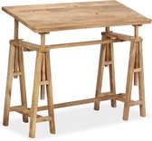 Computer bureau Mango Hout (Incl organizer) 116x50x76cm - Computerbureau - Werktafel - Schrijftafel - Tekentafel