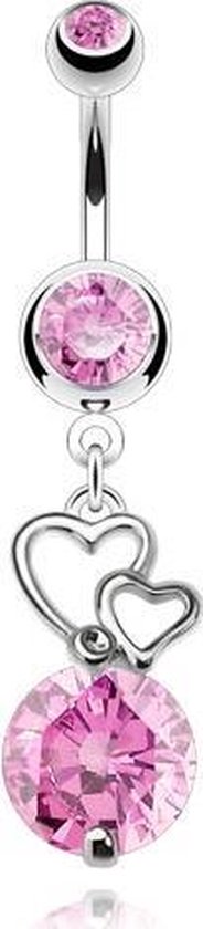 JSTHHTT 6-delig set clip navelpiercing - Trendige clip om vast te klikken, hoogwaardig fake navelpiercing voor dames en meisjes