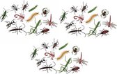 Halloween -  36x Plastic insecten - Nep insecten - Speelgoed dieren van kunststof