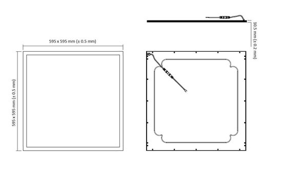 6x LED Paneel 60x60 - Velvalux Lumis - LED Paneel Systeemplafond Helder Koud Wit 6000k 40w Inbouw Vierkant Wit Flikkervrij