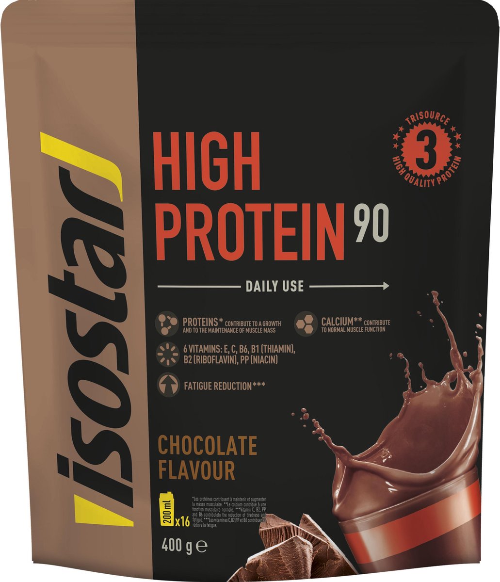Goedkoopste Isostar High Protein 90 - Eiwitpoeder voor krachtsport - Chocolade - 400 gr