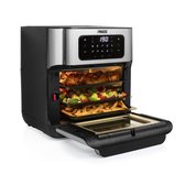 Bol.com Princess Airfryer Oven 182065 - Heteluchtfriteuse en Oven in één - Groot 10 liter - 3 bakplaten - rotisseriemand - RVS -... aanbieding