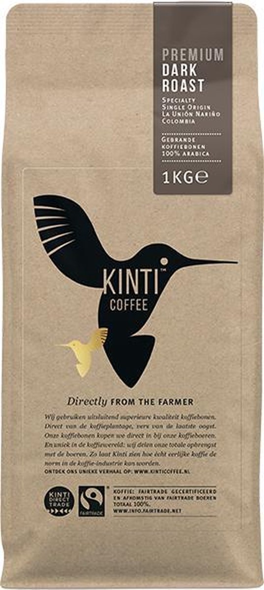 Kinti Koffiebonen Dark Roast 3x1kg - Fairtrade & Direct Trade