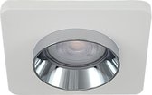 LED inbouwspot Aart -Vierkant Chrome -Extra Warm Wit -Dimbaar -4W -Philips LED