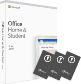 3 x PC Microsoft Office 2019 Home & Student - voor Windows 10 - Eenmalige aankoop