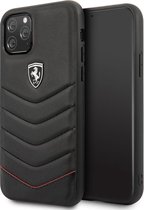 iPhone 11 Pro Backcase hoesje - Ferrari - Effen Zwart - Leer