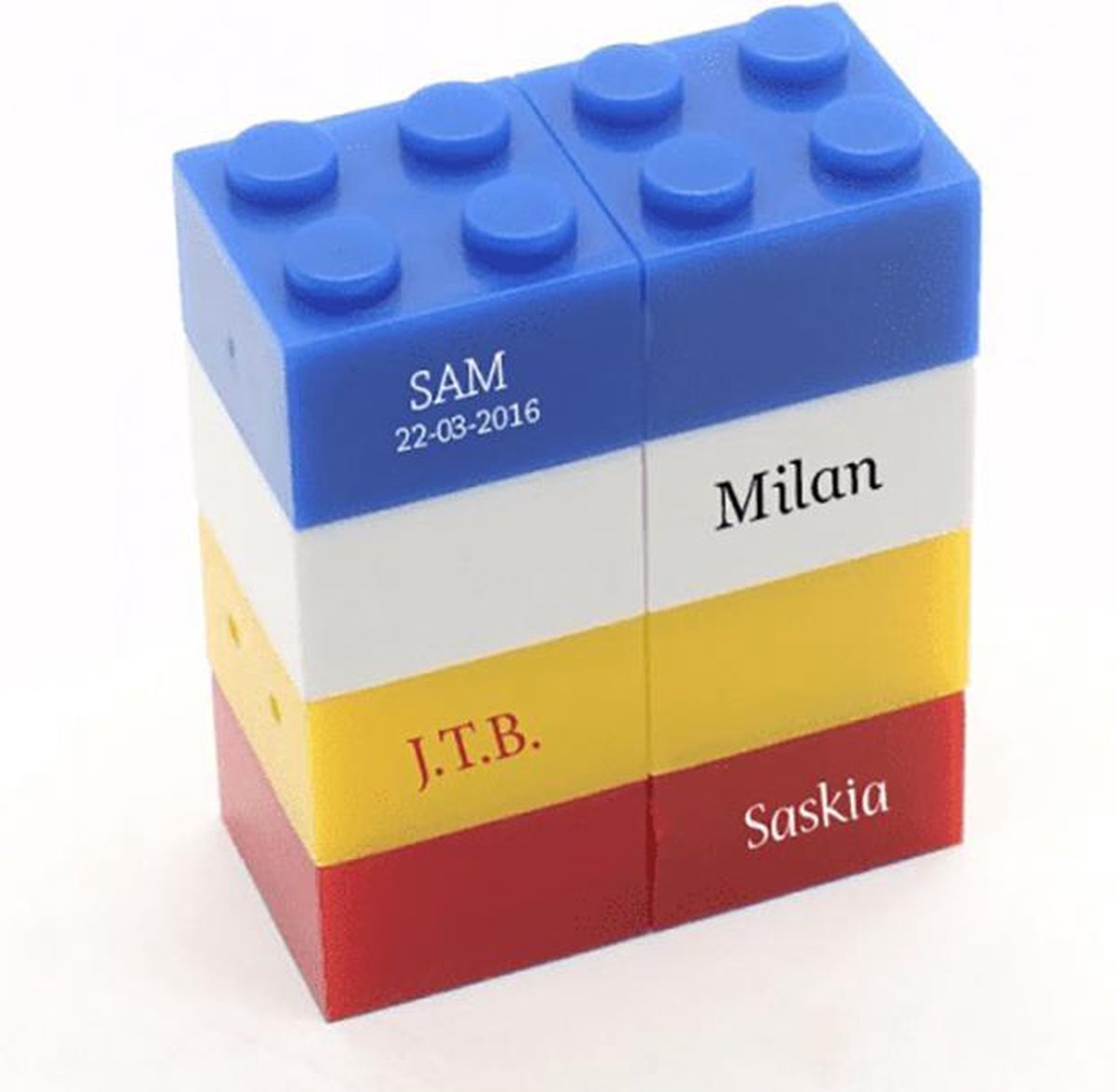 Blauwe USB stick met naam 16 GB