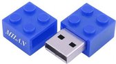 Blauwe USB stick met naam 16 GB
