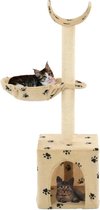 Kattenkrabpaal (incl kattenspeelstok) 105cm beige - Krabpaal katten - Katten Krabpaal