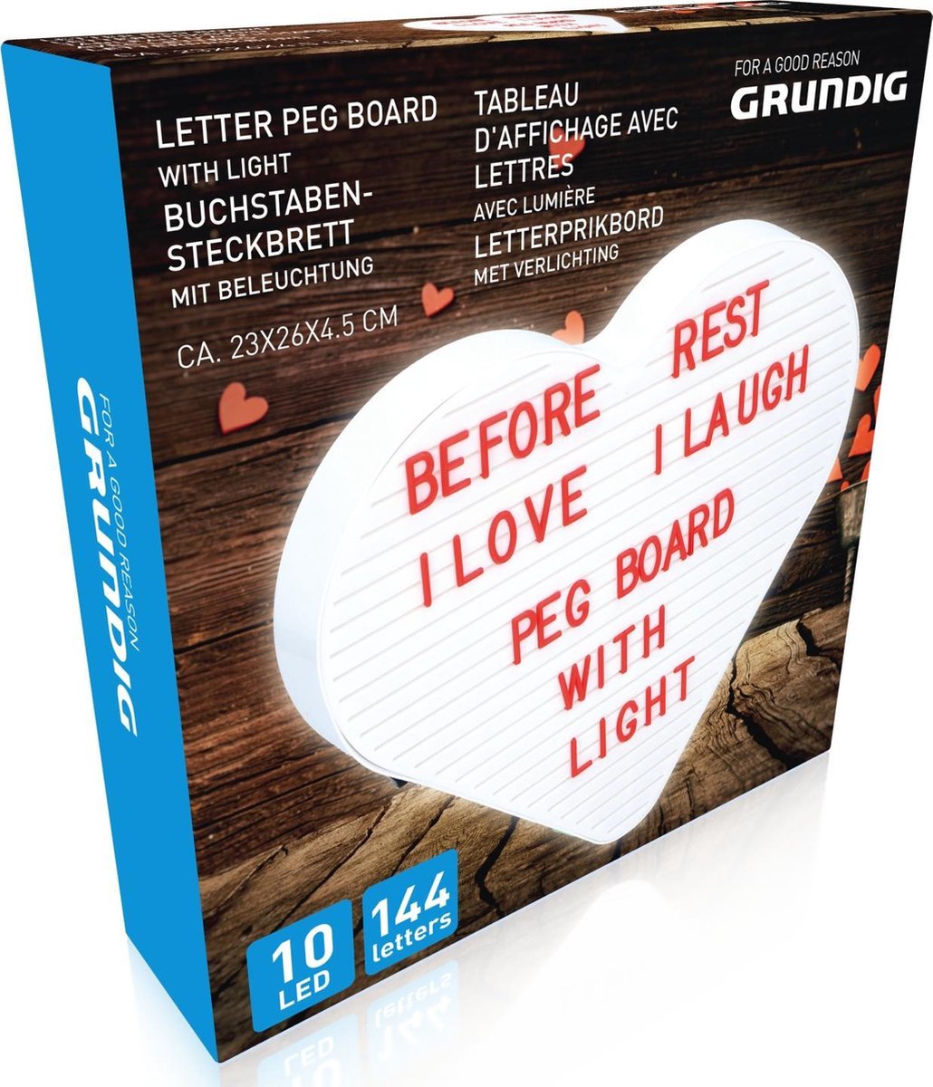 Grundig Lichtbox Led Hart 144 Letters/symbolen 23,5 X 26,5 Cm