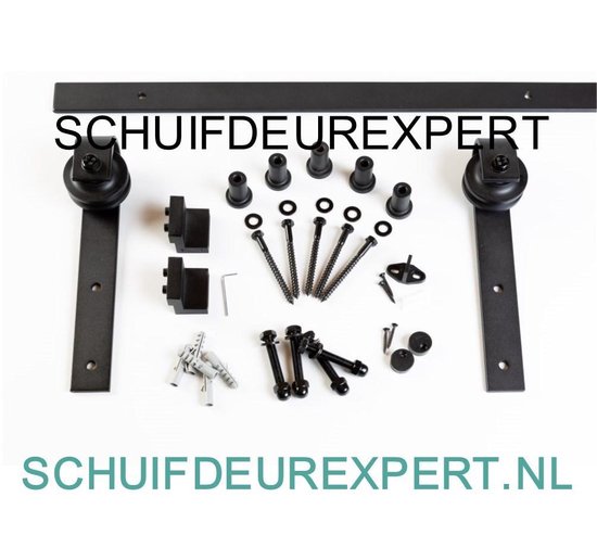 HomeLux - SCHUIFDEUR RAIL SYSTEEM De Schuifdeursysteem Heeft Een Mat Zwarte Poedercoating D